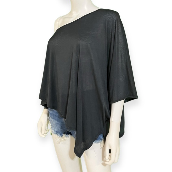 Blue Life One Shoulder Charcoal Grey T-shirt in Small - Picture 5 of 10